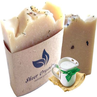 Sheer Organix Luxury Rejuvenative Handmade Herbal Soap, 3.52 oz. / 100g, Kefir