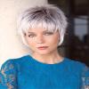 Billie Short Shag Color Champagne Rooted - Women's Synthetic Spiky Layers Fringe Tapered Back Average Cap Bundle with MaxWigs Costume Wig Care Guide view 1