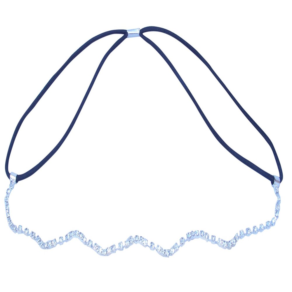DesignedDazzle Rhinestone Sparkle Shiny Bling Elastic Stretch Hair Headband Women Teens Girls