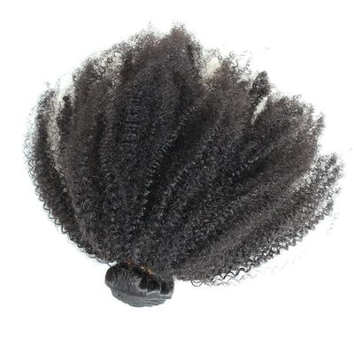 ZigZag Hair Afro Kinky Curly Hair Brazilian Virgin Hair Weave Bundles 4B 4C 100% Human Hair Bundles One Piece Double Weft Hair Extension (16inch)