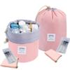 INVODA Travel Cosmetic Bags 2 Packs Waterproof Makeup Bags Multifunctional Bucket Toiletry Bag Barrel Cases Bathroom Storage Carry Cases Toiletry Bags Collapsible and Portable Cosmetic Cases view 1