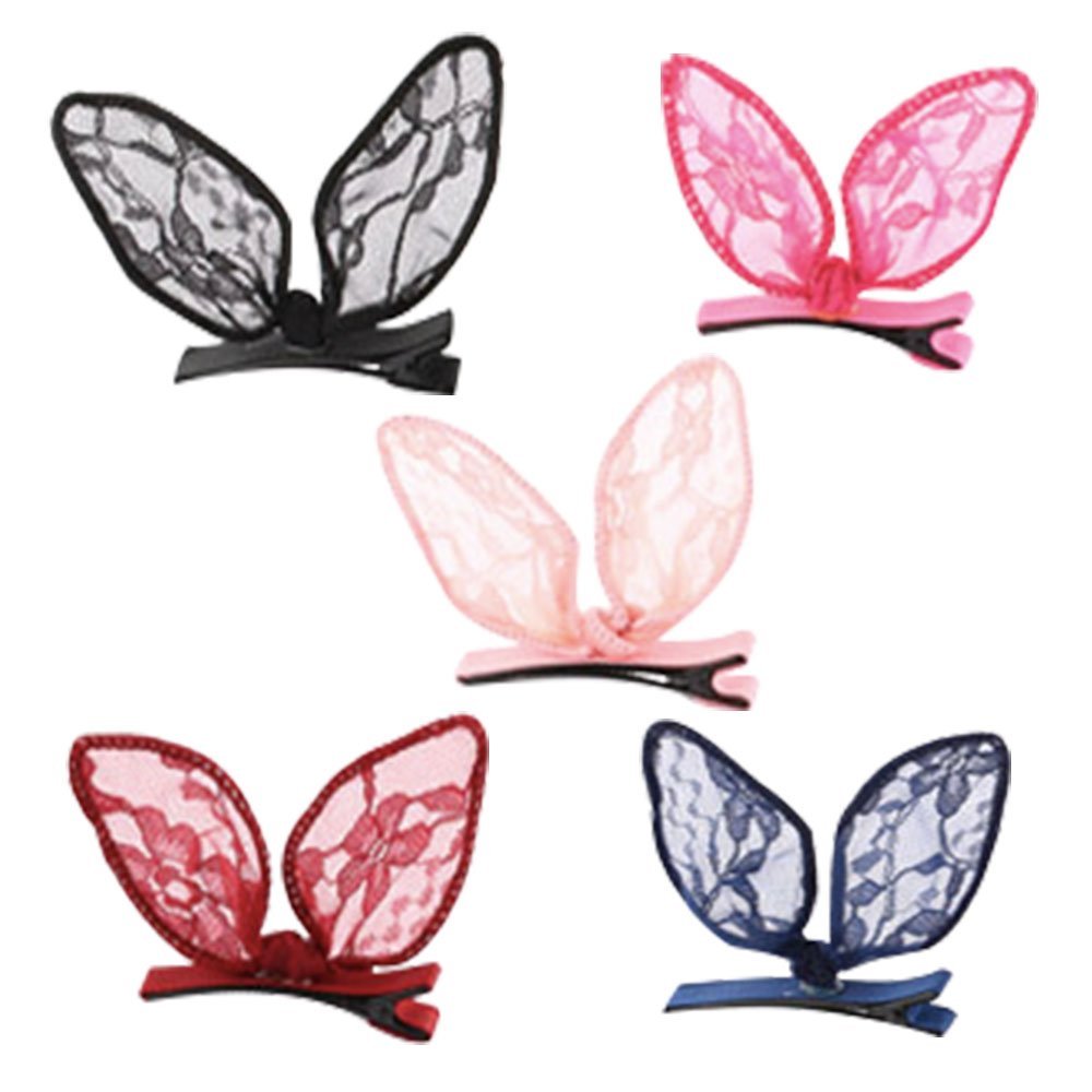 5Pcs Butterfly Hair Clip for Women's Girl's Fashion Black