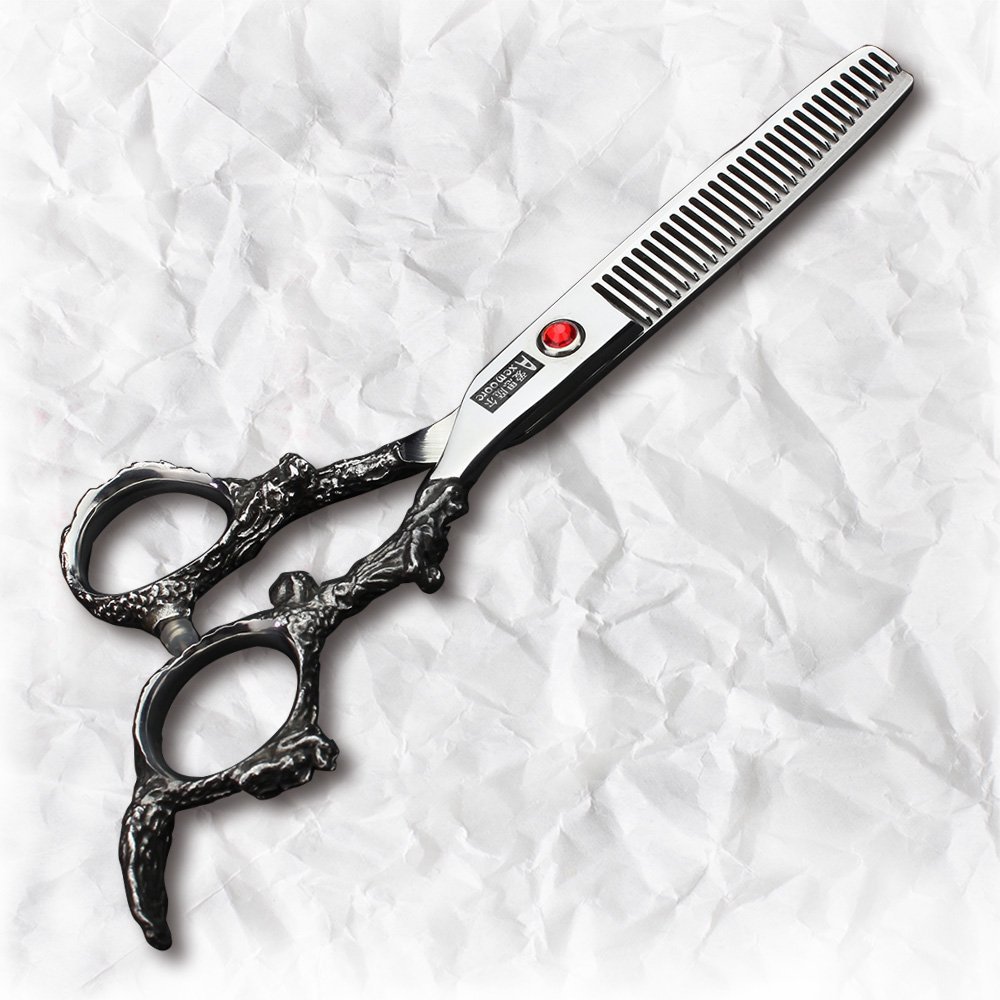 Professional Hair Scissors Hairdressing Cutting+Thinning Scissors Salon Hair Styling Tools (Thinning Scissors)