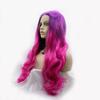 Wave Wig Loose Wavy Curly Purple Pink Ombre Synthetic Lace Front Wig view 2