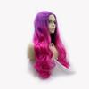 Wave Wig Loose Wavy Curly Purple Pink Ombre Synthetic Lace Front Wig view 3