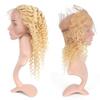Cloud Hair Blonde Color Pre Plucked 360 Frontal With Deep Wave Hair Extension Brazilian Virgin Hair Deep Curly Blonde 613 Human Hair 3Bundles With 360 Frontal (22 22 22+20 inch 360 frontal) view 4