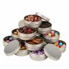 TecUnite 24 Pcs 4 oz Metal Tin Cans Aluminum Round Tin Containers Empty Cans with Screw Lid for Candle Storage Cosmetic Sample Travel Salve Cream view 1