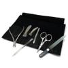 GERMANIKURE 7pc Manicure Set in Black Leather Case - FINOX Stainless Steel Tools Made in Germany, Glass Nail Care Supplies Made in Czech Republic  Professional Cuticle and Nail Care Kit view 1