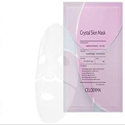 CELDERMA Crystal Skin Mask: Pretty Transparent Hydrogel Pack Tightly fitted perfectly like my skin (23gx10)