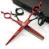 Professional hairdressing scissors 6 inch personality rotation handle haircut hair scissors tools (2pcs) view 2