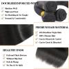 12A Straight Bundles Human Hair 14" 16" 18" 20" 400g Brazilian Remy Straight Hair 4 Bundles Deals 100% Unprocessed Virgin Raw Remy Human Hair Bundles Weave Natural Color view 2