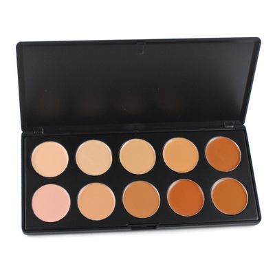 10 Colors Hydrating Cream Concealer Palette, Pure Vie Long Lasting Full Coverage Correcting Concealer Palette Foundation Camouflage Makeup Contour Kit for Conceals Corrects Dark Circles Acne Blemish