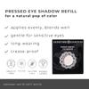 Honeybee Gardens Pressed Powder Eye Shadow Single REFILL, Nirvana, Matte White, Long-Wearing, Creaseproof Mineral Color With Botanicals, NO COMPACT OR APPLICATOR view 2