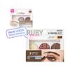 Ruby Kisses Go Brow Eyebrow Kit, Dual Shade Powder & Wax, Includes 3 Stencils, Perfect for Shaping & Defining, Natural Brow Look, Ideal for Sparse Brows view 2