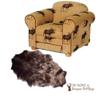 Dark Brown Beaver Skin Pelt Rug - Luxury Faux Fur - Unique OOAK Accent Throw Rug - Fur Accents Original - USA (60" Long) view 2