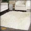 Large White Faux Sheepskin Area Rug - Rectangle - Shag - Luxury Faux Fur - Ultra Suede Backing - Fur Accents Original Design (5'x8') view 4