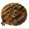 Golden Brown Wolf Area Rug - Round - Luxury Shag Faux Fur -Wolf - Coyote - Bear Skin - Fur Accents Original Designer Area Rug (30'' Diameter) view 2