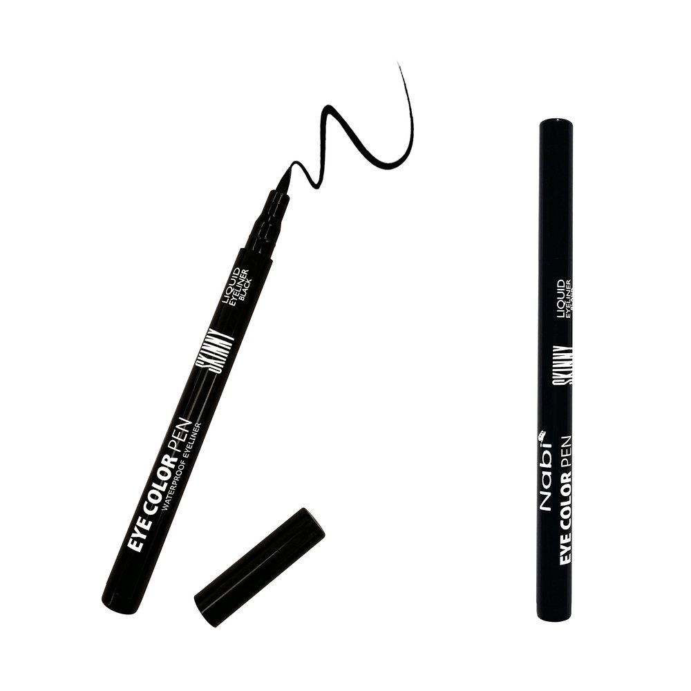 Nabi Waterproof Skinny Liquid Eyeliner Pen, Black, 0.07 oz / 2.0g