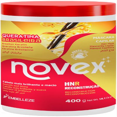 Novex Brazilian Keratin Hair Mask, 14 Oz - Reconstructive Keratin, Frizz control & Damage Repair