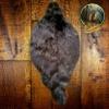 Dark Brown Beaver Skin Pelt Rug - Luxury Faux Fur - Unique OOAK Accent Throw Rug - Fur Accents Original - USA (30" Long) view 1