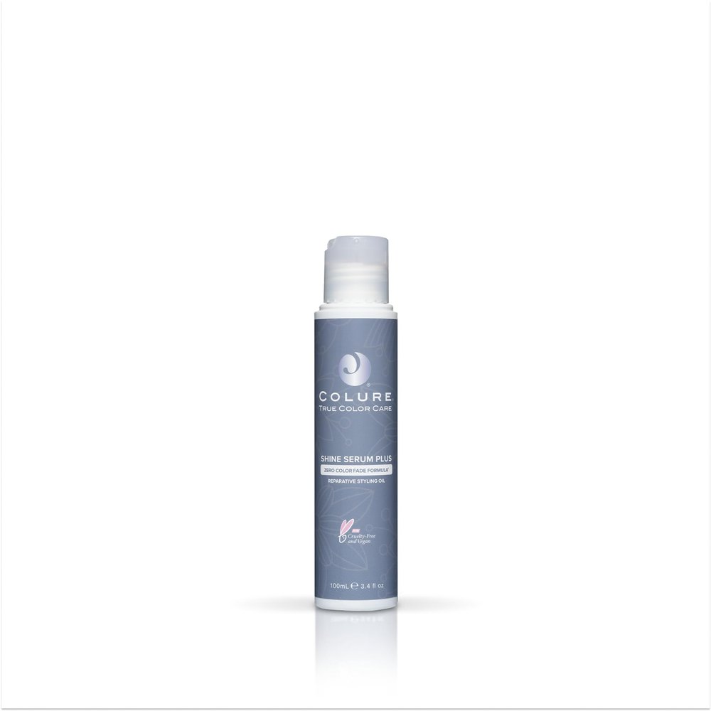 COLURE Shine Serum Plus Dramatic Lustrous Gloss & Frizz Eliminator Thermal & Color-Safe Heat Protectant Serum Vegan 3.4 oz