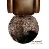 Dark Brown Shag Faux Fur Area Accent Throw Rug - Round - Faux Sheepskin - Bear Skin - Fur Accents Carpet - USA (30" Diameter) view 2