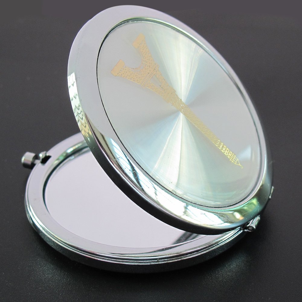 WE Paris Eiffel Tower Themed Mirror Compact Favor 12 PCS - Wedding/Bridal Shower/Baby Shower/Quinceaera/Birthday
