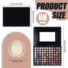 88 Colors Hightlight Eyeshadow Palette Makeup Gift Set, Pure Vie Professional Long Lasting Waterproof Matte Highly Pigments Shiny Shimmers Glitter Makeup Palette Colorful Cosmetic Eye Shadow Pallet #1 view 3