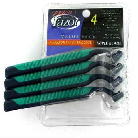 Bulk Buys Triple Blade Men's Razor Pack of 25