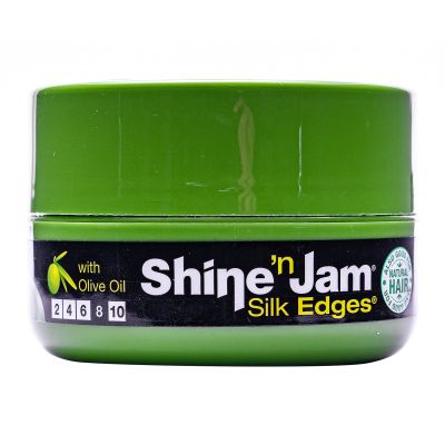 AmPro Shine-n-Jam Edges - Excellent for Taming Fringe, Ponytails, and Updos - Provides Firm Hold with Non-Greasy Shine - Moisturizes and Smoothes Hair with Silk Proteins - 2.25 oz