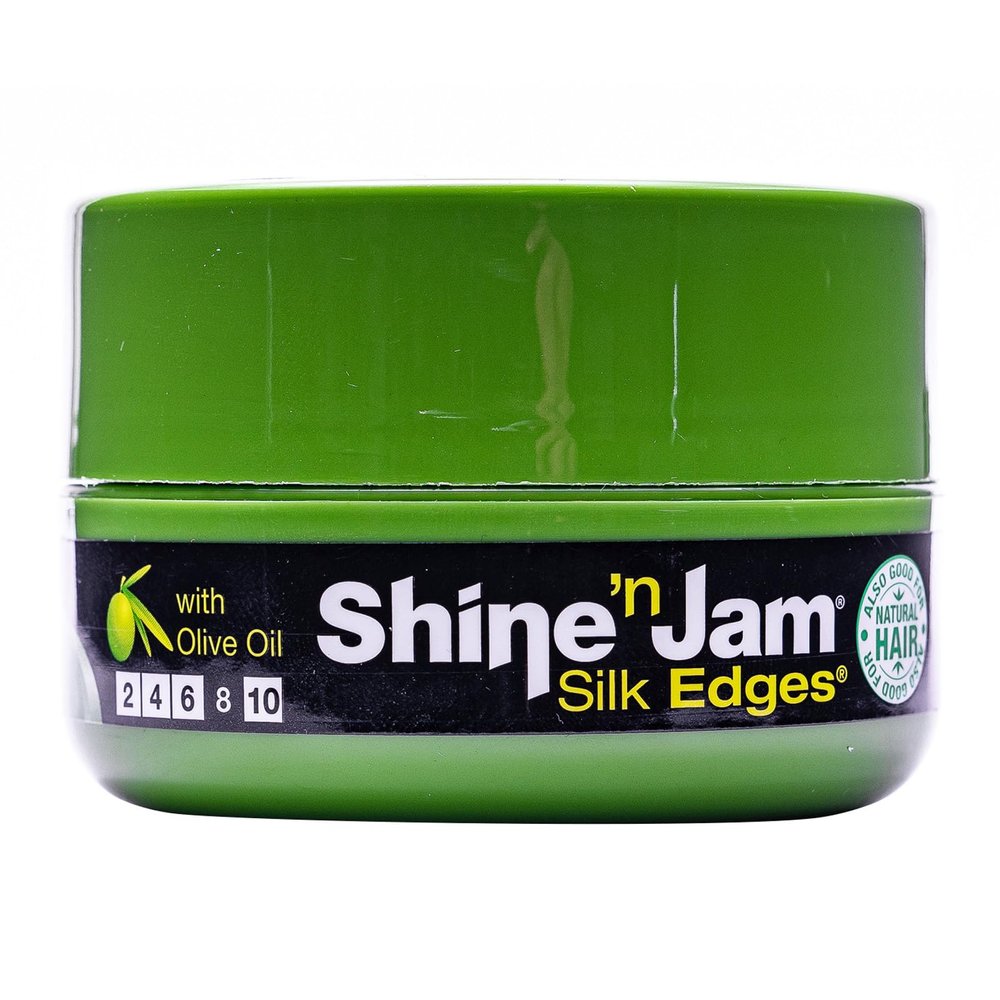 AmPro Shine-n-Jam Edges - Excellent for Taming Fringe, Ponytails, and Updos - Provides Firm Hold with Non-Greasy Shine - Moisturizes and Smoothes Hair with Silk Proteins - 2.25 oz