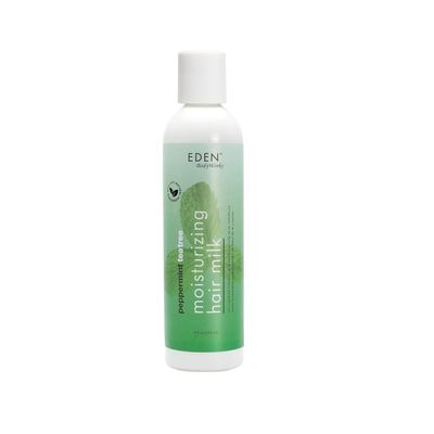 EDEN BodyWorks Peppermint Tea Tress Hair Milk Conditioner for Dry, Curly or Damaged Hair - Lightweight Curl Moisturizer and Curl Reviver for Styling & Scalp Care - 8 oz Bottle