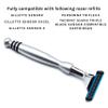 Taconic Shave, Gillette Sensor & Sensor Excel Compatible Heavyweight Triple Blade Pivot Head Razor, Includes 1 Preloaded Blade - Delivers a Smooth, Close & Comfortable Shave view 3