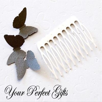 10 pcs 2 inch (50mm) Silver Plated Metal Hair Combs 10 Teeth for Wedding Bridal Flower Tiara Jewelry Craft Supplies AC005