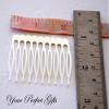 10 pcs 2 inch (50mm) Silver Plated Metal Hair Combs 10 Teeth for Wedding Bridal Flower Tiara Jewelry Craft Supplies AC005 view 2