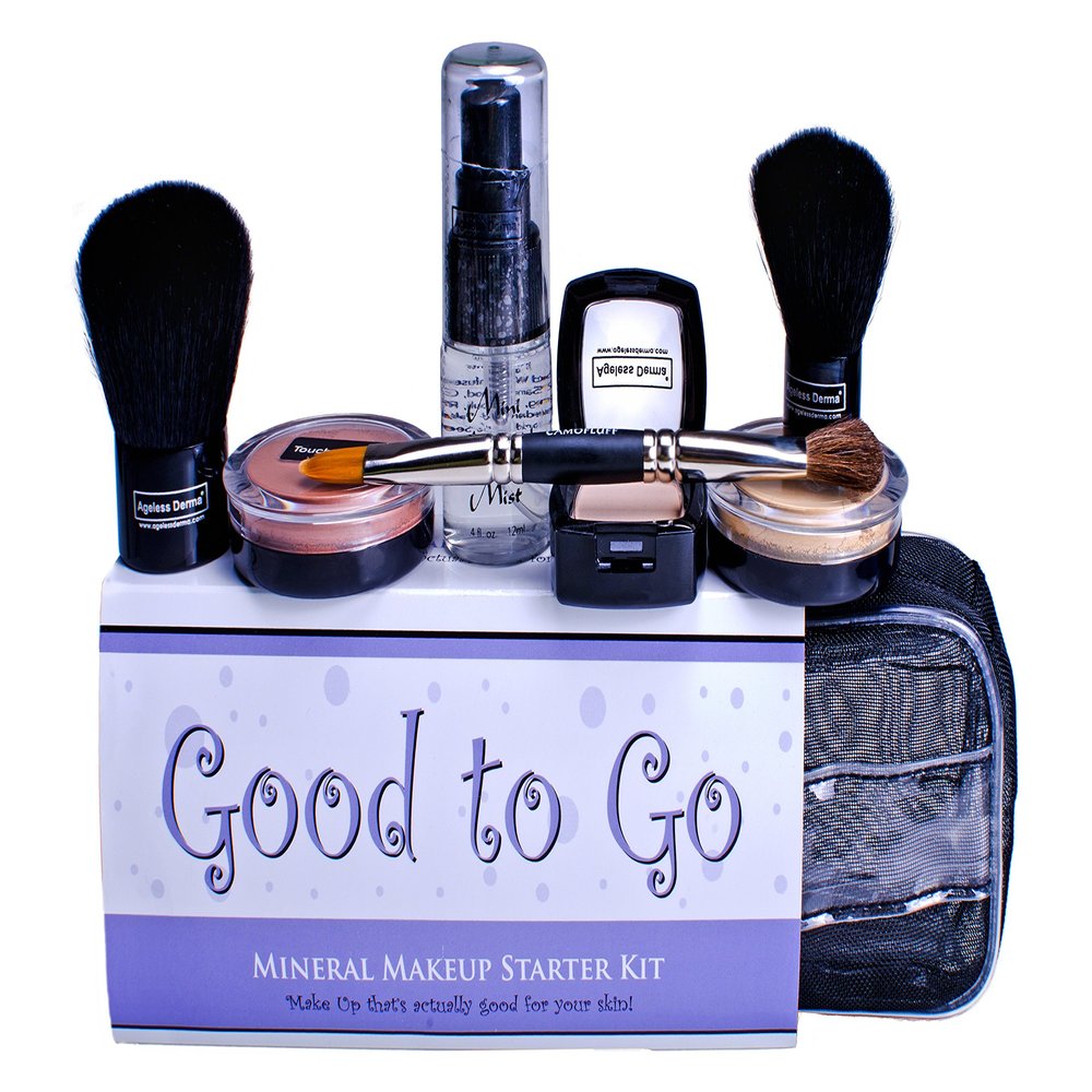 Ageless Derma Good to Go Mineral Makeup Kit with Vitamins and Green Tea (Medium)