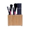 MobileVision Bamboo Makeup Drawer Organizer with 5-Compartment Brush Holder Stand Combo view 4