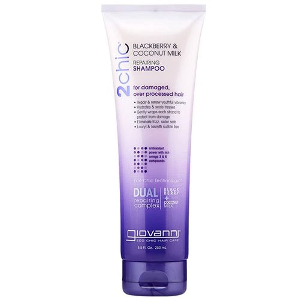2Chic BlackBerry & Coconut Milk Repair Shampoo, 8.5 Oz by Giovanni Cosmetics (Pack of 3)