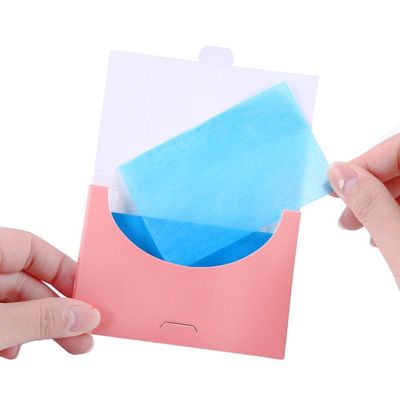 6 Boxes Flax Aloe Face Oil Absorbing Paper Sheets Oil-Absorbing Tissues Makeup Oil Control Absorbing Blotting Unisex Paper Sheets(Random Color)