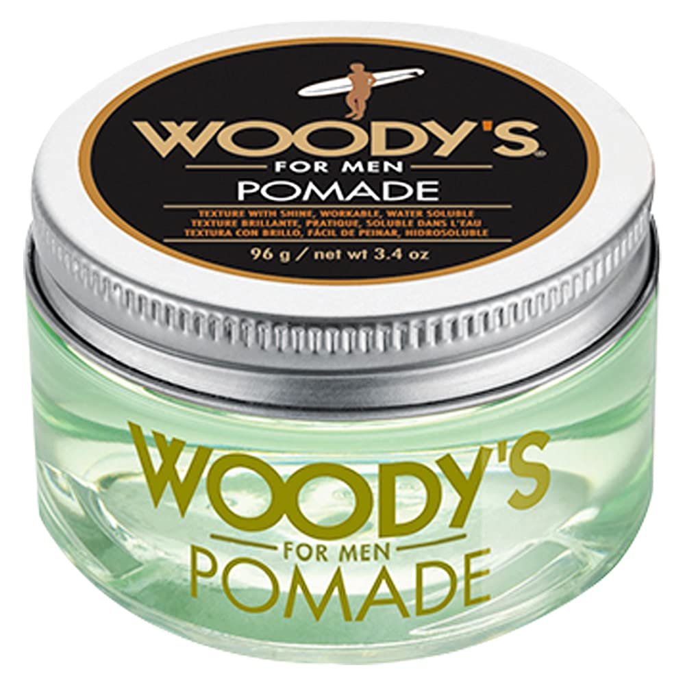 Woody's Hair Clay Pomade for Men - Matte Finish, Medium Hold, Water-Soluble Styling Gel for Mens Hair - Strong Hold Pomade for Textured Looks, 3.4 oz