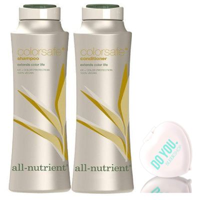 All Nutrient COLOR SAFE Shampoo & Conditioner DUO Set, extends color life (with Sleek Compact Mirror) (25 oz / 750ml Large DUO Kit)