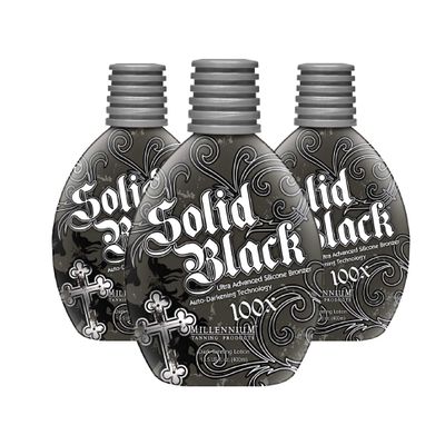 Millennium Tanning Solid Black 100X Indoor Tanning Lotion for Tanning Beds,13.5 Fluid Ounces, 3-pack