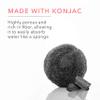 100% PURE Konjac Sponge, Charcoal, Facial Cleansing Brush, Exfoliating Brush for Face, Made with Bamboo Charcoal, Facial Brush for Sensitive Skin - 1 Piece view 3