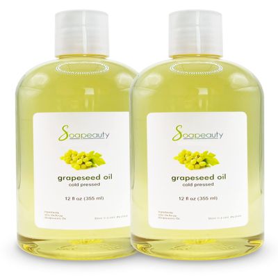 GRAPESEED OIL Cold Pressed Unrefined | 100% Natural Available in Bulk | Carrier for Essential Oils, Face, Skin, Hair Moisturizer, Soap Making | 24 OZ