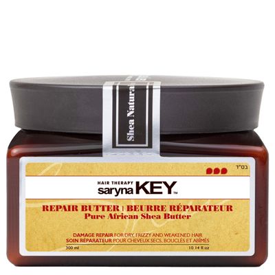 Saryna Key Damage Repair Treatment Butter Mask - African Shea Butter for Dry Hair Treatment - Rejuvenating Butter Moisturizer with Natural Keratin and Vitamins A, E, F (300ml/10.14oz)