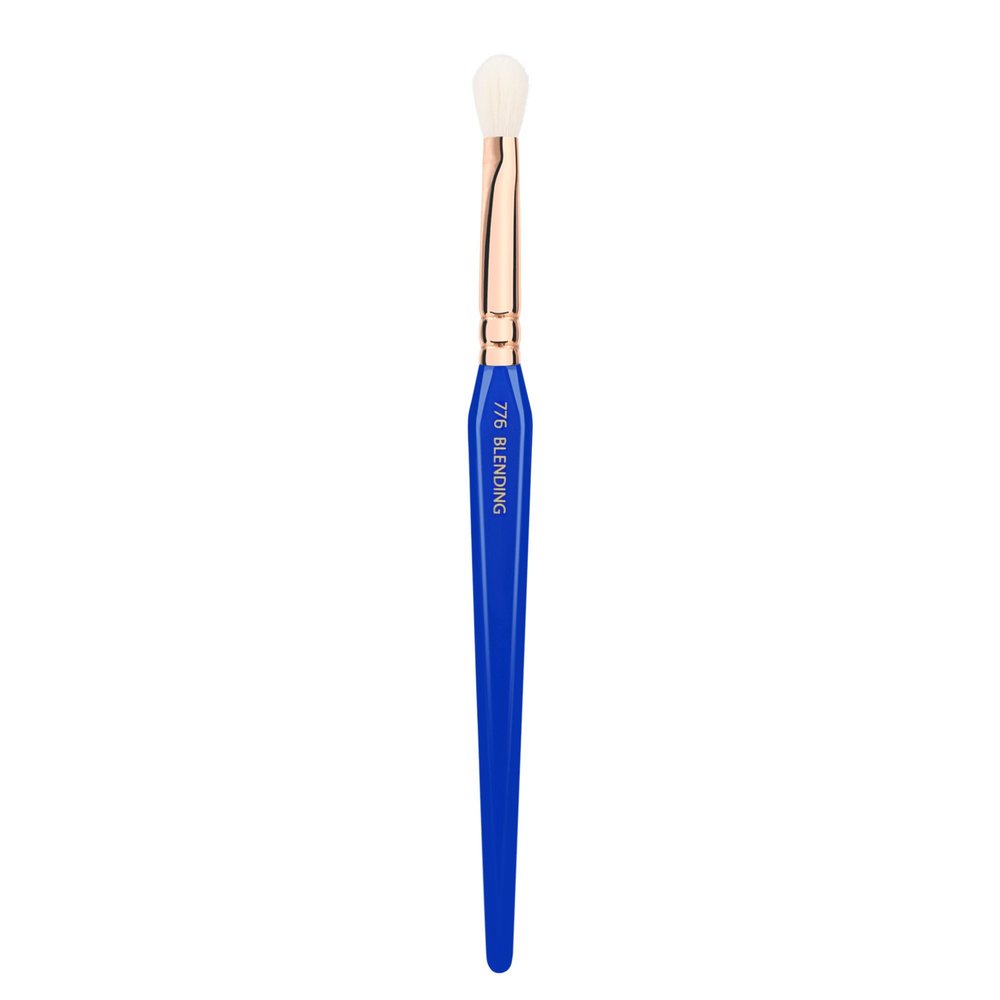 Bdellium Tools Professional Makeup Brush - Golden Triangle 776 Blending - With All Vegan and Soft Synthetic Fibers, For Shading & Blending Powder (Blue, 1pc)