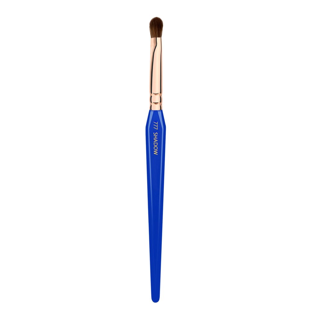Bdellium Tools Professional Makeup Brush - Golden Triangle 777 Shadow - With All Vegan and Soft Synthetic Fibers, For Applying Shadow (Blue, 1pc)
