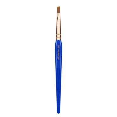 Bdellium Tools Professional Makeup Brush - Golden Triangle 546 Square Lip - With All Vegan and Soft Synthetic Fibers, For Applying Color Precisely across Lips (Blue, 1pc)