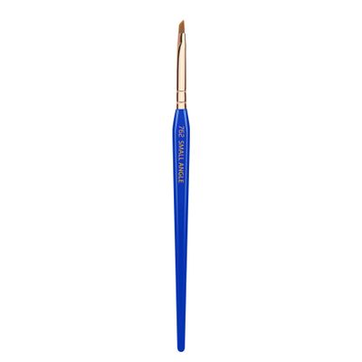 Bdellium Tools Professional Makeup Brush - Golden Triangle 762 Small Angle - With All Vegan and Soft Synthetic Fibers, For Shaping & Filling Eyebrows (Blue, 1pc)