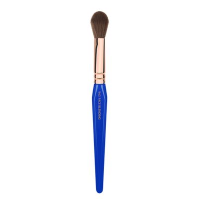 Bdellium Tools Professional Makeup Brush - Golden Triangle 940 Face Blending - With All Vegan and Soft Synthetic Fibers, For Facial Sculpting (Blue, 1pc)